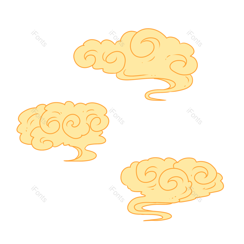 祥云图片,云纹元素,手绘PNG,卡通手绘免抠素材